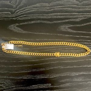 Anthony Jacobs Stainless Steel Gold Plated Chain